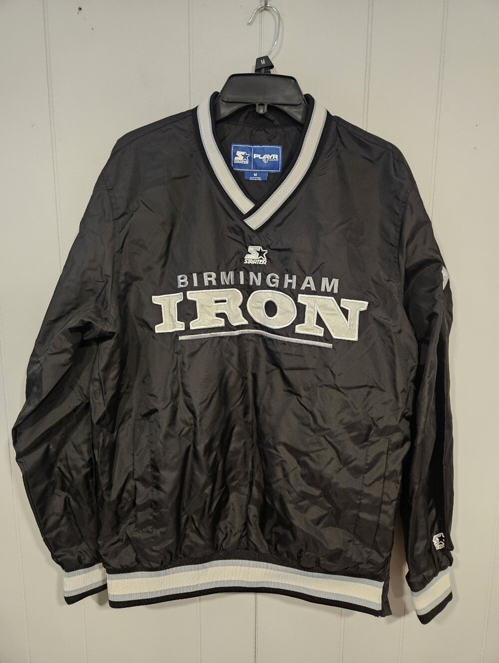 Starter Playr Gear Medium Pullover Jacket Windbreaker AAF Birmingham Iron NWOT